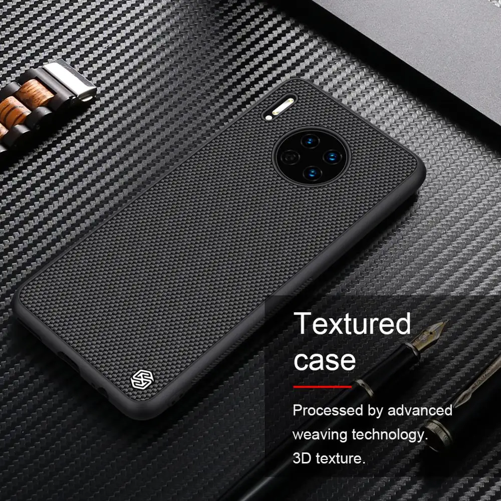 Текстурированный нейлоновый чехол для huawei mate 30 mate 30 Чехол из волокна Nillkin нескользящий Роскошный Матовый Полный чехол сумка чехол s для huawei mate 30