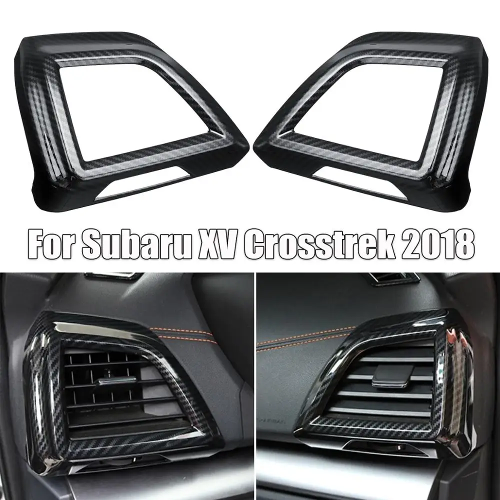 

Carbon Fiber Style Dashboard Side Air Vent Cover Trim For Subaru XV 2018