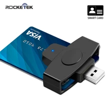 USB firmy Rocketek 2.0 czytnik kart inteligentnych pamięci dla ID banku EMV elektroniczny DNIE dni citizen sim cloner złącze komputer adapter PC