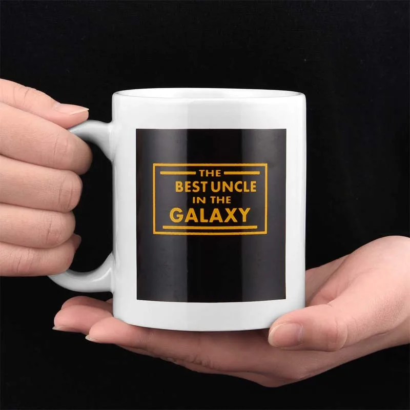 Funny Coffee Mug, The Best Uncle In The Galaxy Coffee Tea Cup, 11 oz Ceramic Coffee Cup, Novelty Gift Funny Mug for Christmas