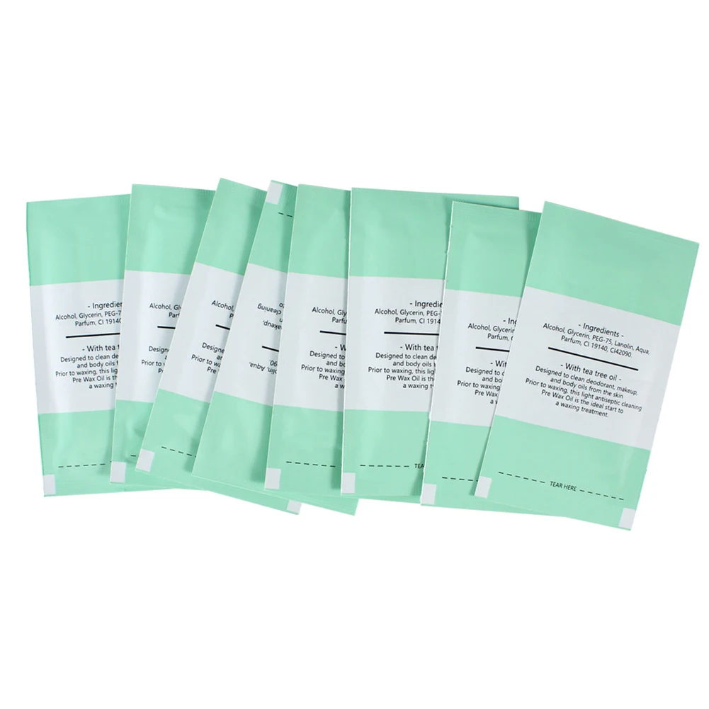 Wax Removal Wipe Wrapped Wet Tissue Wax Oil Cleaning Sticker Strips Face Leg Eyebrow Arm Body Hair Removal Tools