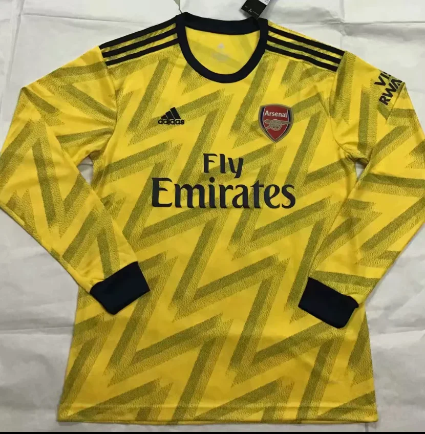 Футбольная рубашка с длинным рукавом,, Arsenal, 19/20 OZIL, домашняя красная футбольная майка, желтая, LACAZETTE AUBAMEYANG RAMSEY, футбольная рубашка