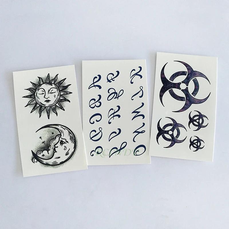 Waterproof Temporary Tattoo Sticker musical note anchor heart mirror girl small art tatto flash tatoo fake tattoos for women men