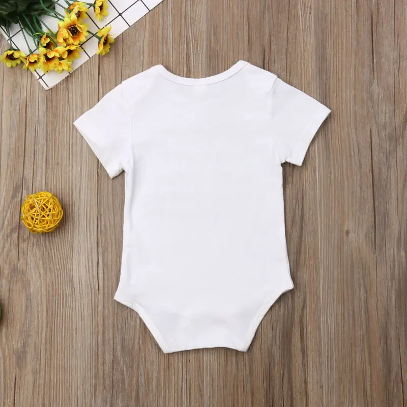 Summer Newborn Baby Boys Short Sleeve Jumpsuit Letters Bodysuit Casual Clothes 0-24M Clothing