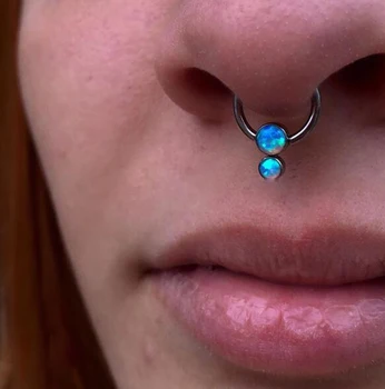 

16G Piercings Opal Piercing Nose Stud Stainless Steel Star Nose Rings Daith Helix Tragus cartilage earring Piercing Jewelry