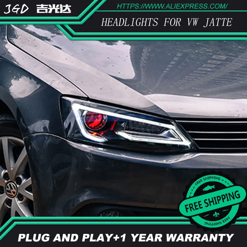 Автомобильный Стайлинг для VW jetta фары 2012 2017 LED DRL линзы с двойным лучом H7