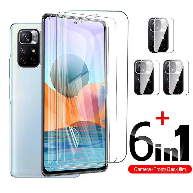 6-в-1 Защитная Гидрогелевая пленка для Xiaomi Redmi Note 11 защита экрана на Pro 11Pro Max xiaomi