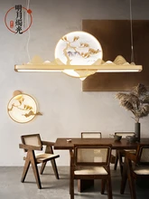 

Tea Room Chandelier Modern Zen Art Dining Room and Study Room Tea Table Living Room Bar Counter Tea House Landscape Chinese