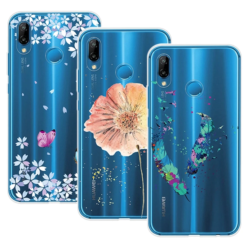 3 шт Мягкие Coques для huawei P20 Lite чехол противоударный защитный Чехол Мандала девушка