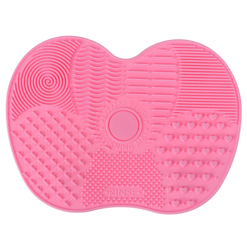 Pink Силиконовая щетка для макияжа, чистящая подушечка, матовая кисть, моющие инструменты, косметические кисти для бровей, очиститель, инструмент мочалка, доска для чистки макияжа - Цвет: Pink