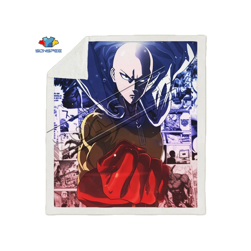Аниме One PUNCH-MAN, Супермен, диван для путешествий, молодежное постельное белье, набивное одеяло с рисунком, покрывало для мальчиков и девочек, одеяло для путешествий