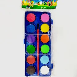 12-color Solid Watercolor Paint Set Solid Pigment Powder Watercolor Painting Studio Children Watercolor Paint Art Supplies Gifts