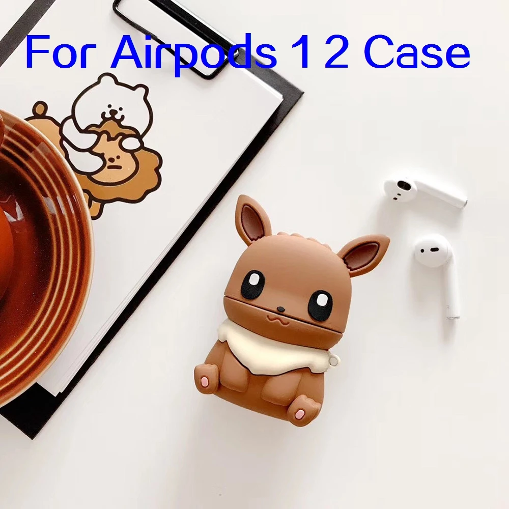 Go Charmander Eevee для Airpods 1 2 Чехол-коробка Мягкий беспроводной Bluetooth чехол для наушников для AirPods Pro Чехол Аксессуары для наушников - Цвет: For Pods 1 2 GJ0316