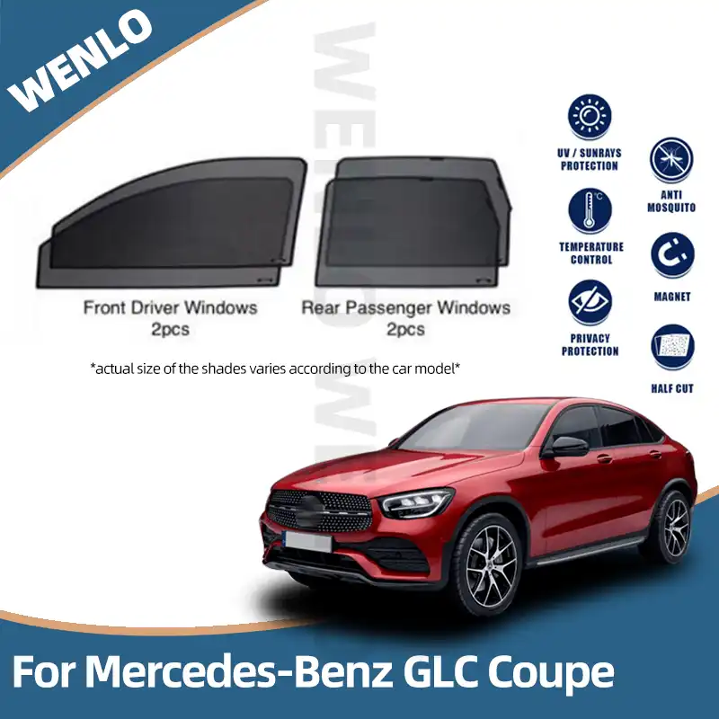 Magnetische Auto Seite Fenster Sonnenschirm Fur Mercedes Benz Glc Coupe Klasse Auto Vorhang Sonne Visier Zubehor Side Window Sunshades Aliexpress