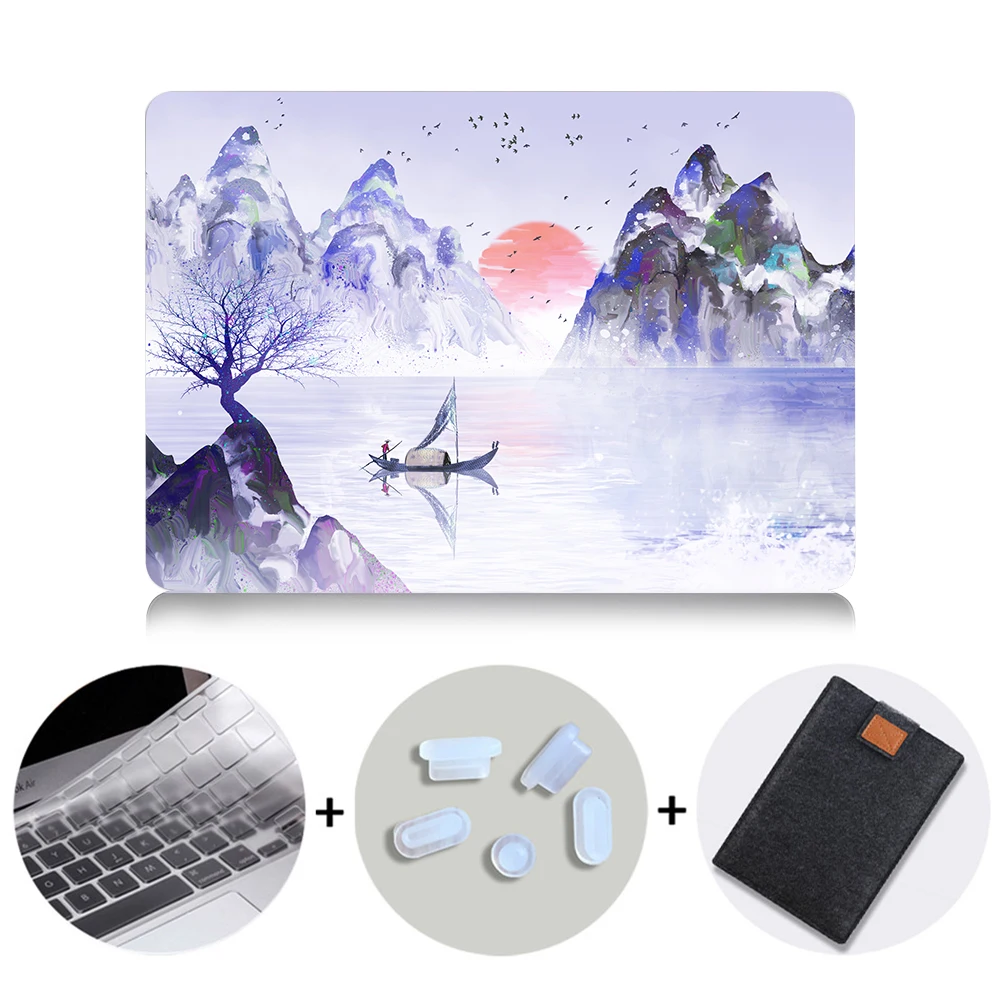 Жесткий чехол MTT с рисунком чернил для Macbook Air 11 13,3 Pro 13 15 retina, чехол для ноутбука Apple mac, чехол для книги, сумка для ноутбука 12 дюймов - Цвет: MB10