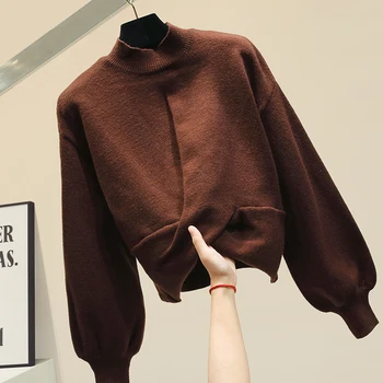 

Autumn and Winter Thick Turtle-Neck Sweater Pullover Sweaters Ins Women's New Loose Knitted Shirt Top Femme Jumper Nancylim