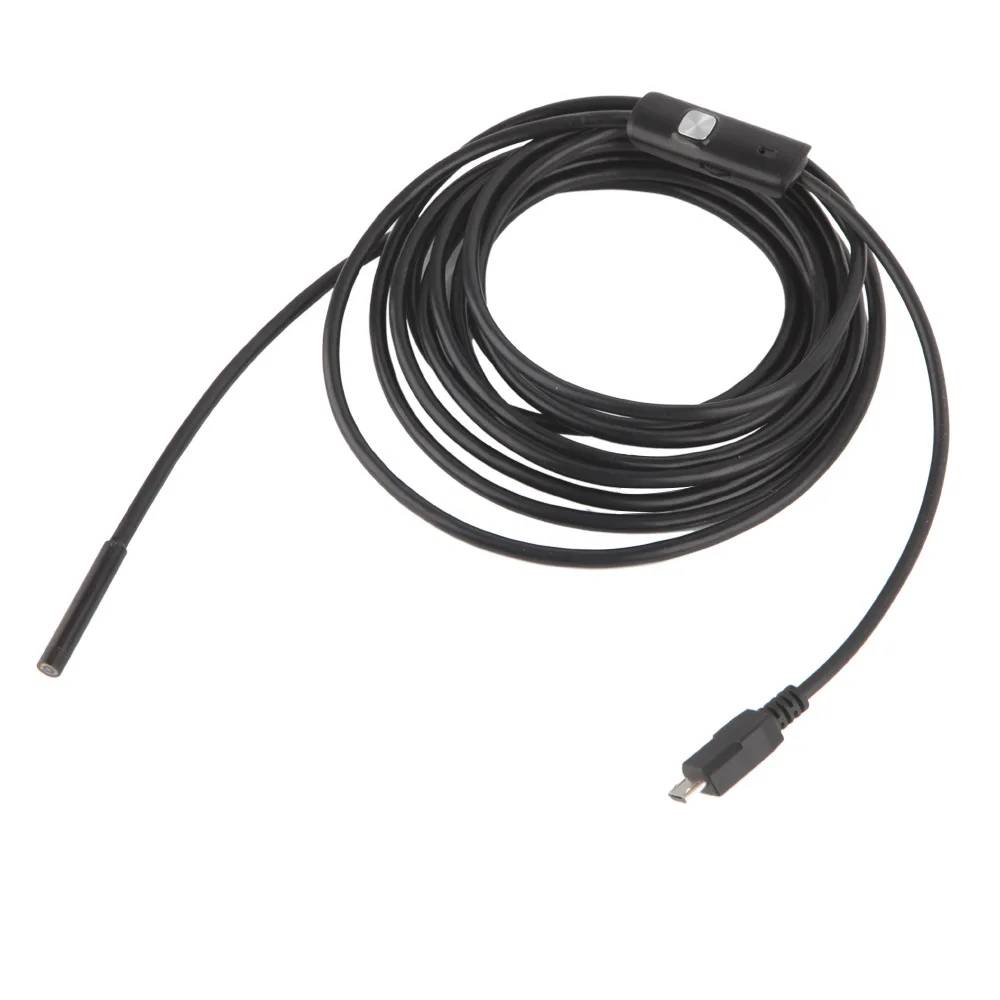USB камера эндоскоп с объективом 7 мм водонепроницаемый провод гибкая трубка