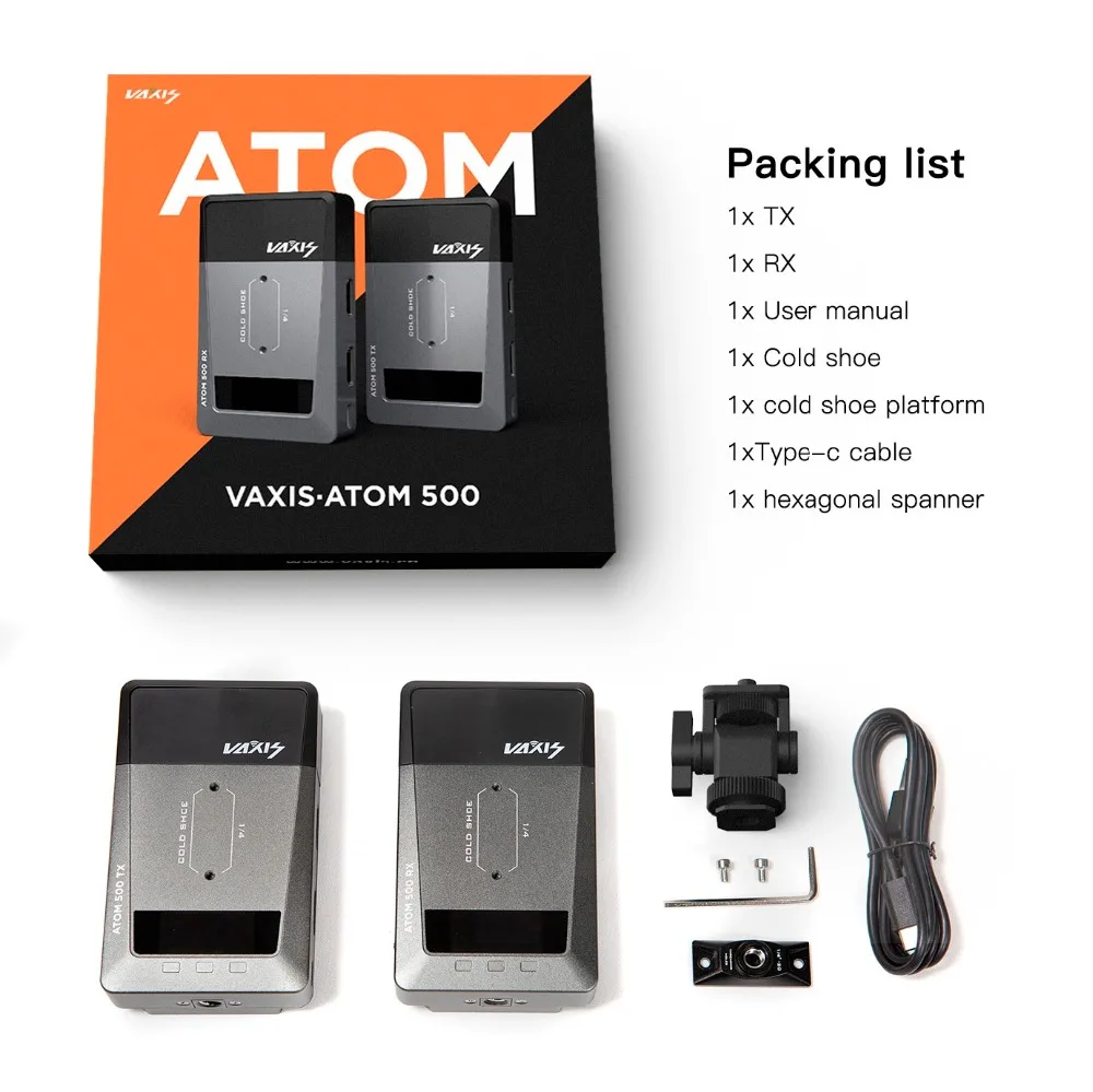 Vaxis ATOM 500 HDMI 1080P передача для камеры Ipad изображения беспроводной видео HD передатчик приемник VS Hollyland mars 400S 300