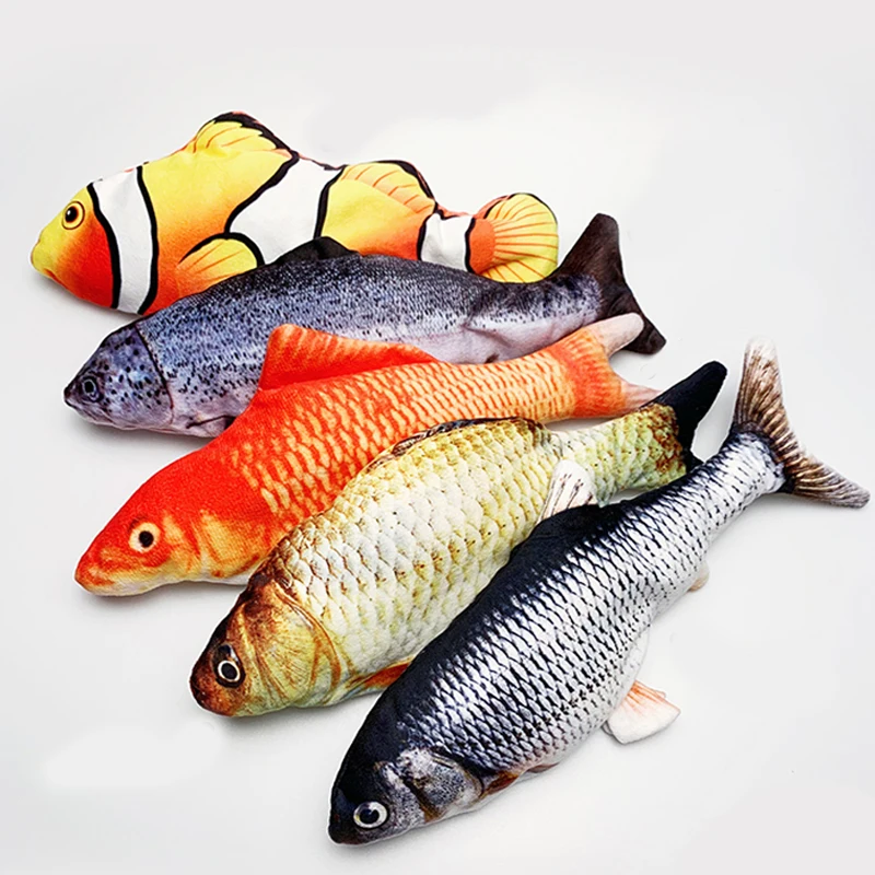 Cat Toy Fish USB Electric Charging Simulation Fish Cat Pet Chew Bite Interactive Cat Toys Dropshiping Moving Floppy Wagging Fish