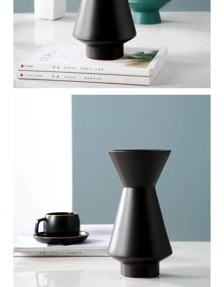 Modern Minimalist Abstract Ceramic Art Flower Arrangement Vase Hotel Model Room Restaurant Soft Decoration Table Top Decoration