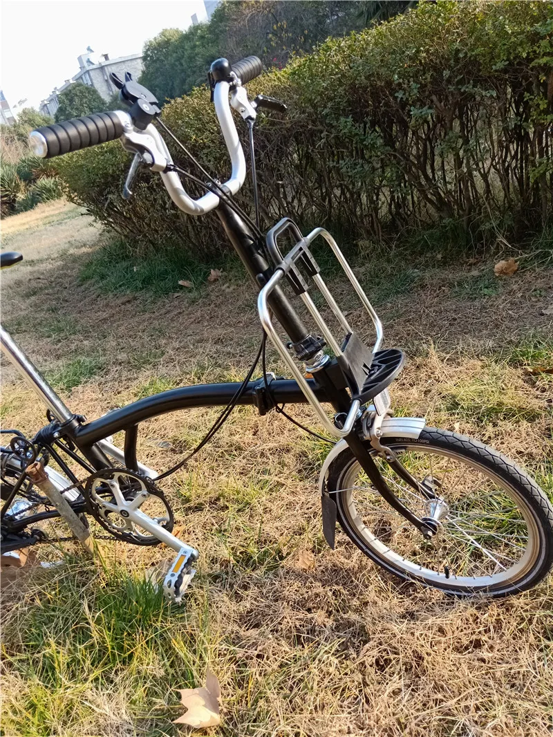Discount 2 size Bicycle bag basket frame stand for Brompton folding bike s bag 4