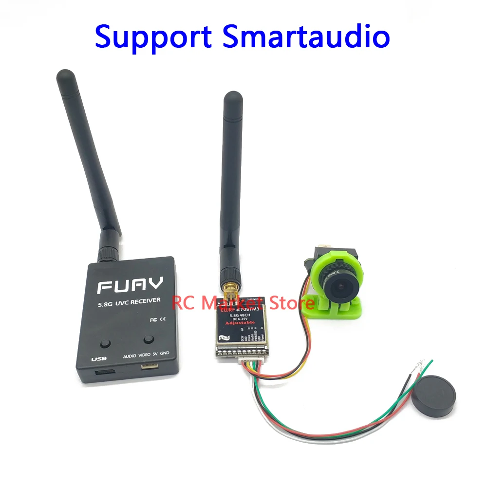 Готов к использованию 5,8G FPV приемник UVC видео нисходящий OTG VR Android телефон+ ewrf 25 МВт/200 мВт/600 мВт Передатчик+ CMOS 1000TVL камера