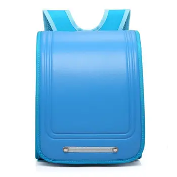 

High quality Orthopedic School Bag Children PU leather Backpack For Boy And Girl Kid metal Hasp Japan Randoseru student book Bag