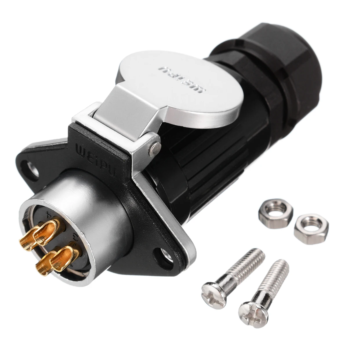 

1 Set 30A 500V Aviation Plug WP20 4Pin Waterproof Chassis Panel Mount Aviation Plug Cable Connector Electrical Supplies Tools