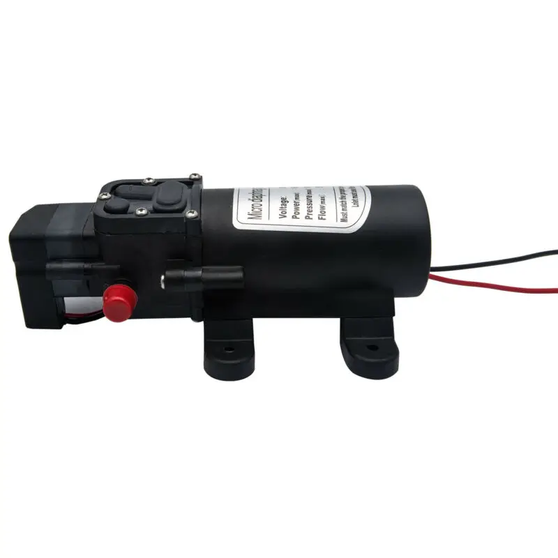 Миниатюрный мембранный насос 80Psi 60 Вт 12 в морской водяной насос высокого давления 5Lpm самовсасывающий фургон, кемпинг лодка
