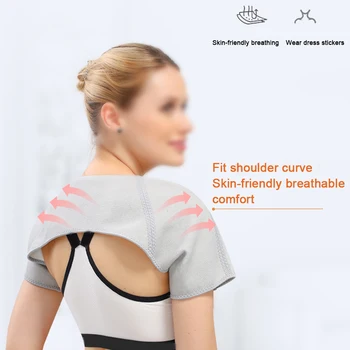 

Stable Grey Elastic Wrap Compression Brace Protective Keep Warm Sports Universal Cotton Blend Therapy Shoulder Support Easy Wear