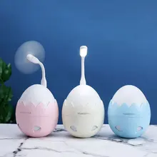 HM1 Mini Air Humidifier Cute Eggshell Portable Car Humidifier With LED Night Light Multifunctional USB Charging