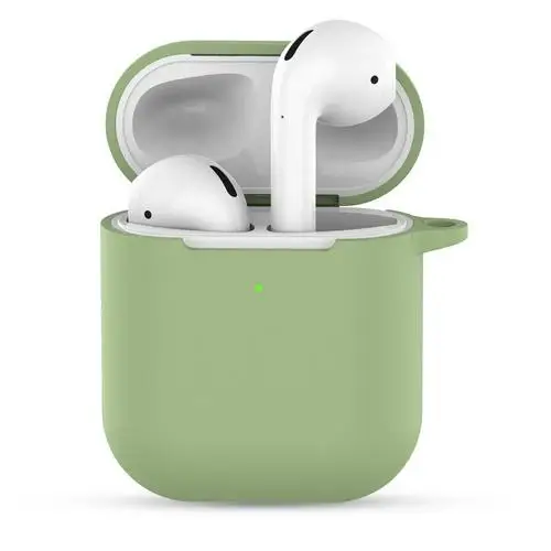 02 green Для Airpods 2 TWS Портативный Силиконовый чехол для беспроводной bluetooth-гарнитуры защитный чехол анти-потеря наушники коробка аксессуары - Цвет: 02 green