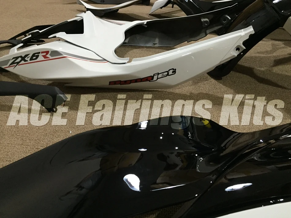 Набор для противоблокировочной тормозной системы подходит для Kawasaki ZX6R 2013 Мотоцикл Обтекатели ZX-6R ниндзя 636 599 кузов черного и белого цвета