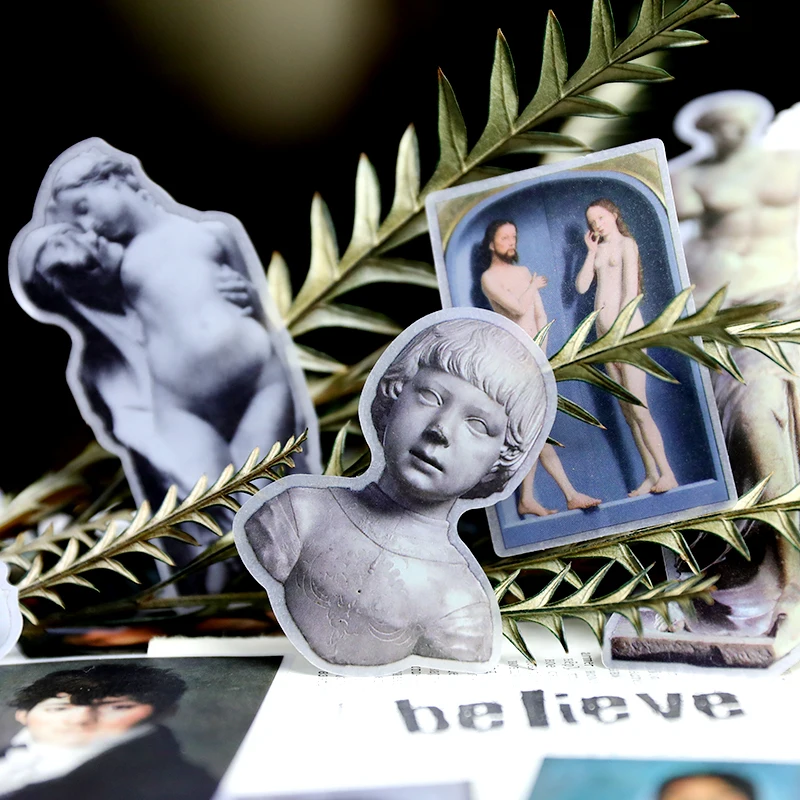 60 шт./упак. Ретро Художественный музейный веленевая писчая бумага стикер набор для скрапбукинга альбом мусорный журнал счастливый планировщик декоративная наклейка s