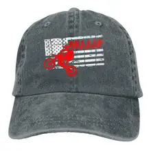 Braaap Мотокросс американский флаг для мужчин и женщин регулируемая бейсболка s джинсовая ткань хип-хоп кепка