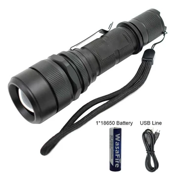 

Super Bright USB Rechargeable Flash Light Torch XML L2 5000LM Waterproof Zoom 5 Mode 18650 LED Torch Tactical Lantern
