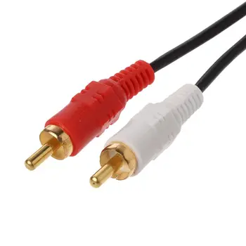 

3M 3.5MM Audio Male to 2 RCA Male Stereo Music Cable Cord Wire for Mp3 Pod Phone TV Sound Speaker B85B
