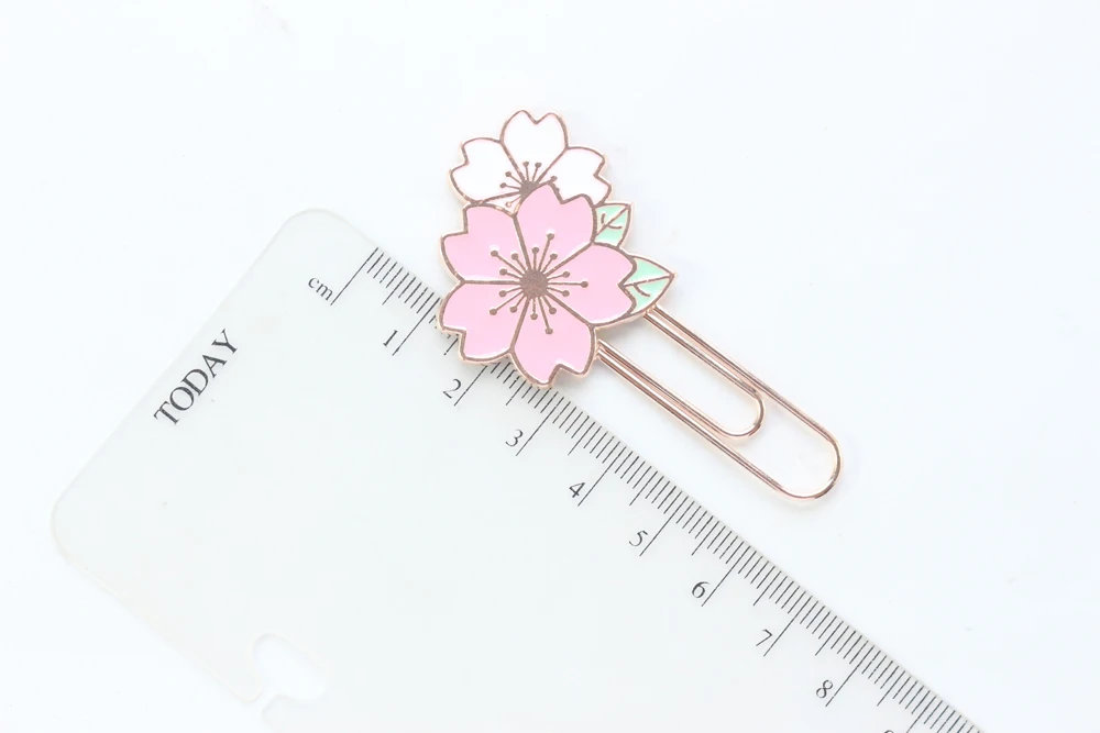 cute creative metal flower for supplies office decorative paper stationery student bookmark books clips school