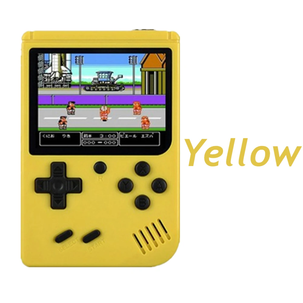yellow Gameboy 500 игры мини Портативная Ретро видео консоль портативная игра Advance плееры 8 бит Встроенная игра мальчик 3,0 дюймов для ребенка - Цвет: yellow