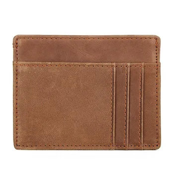 

YILUNXI Thin and light man's card bag Multi-functional men's card holder RFID shield men and women zero wallet Leather Card Pack