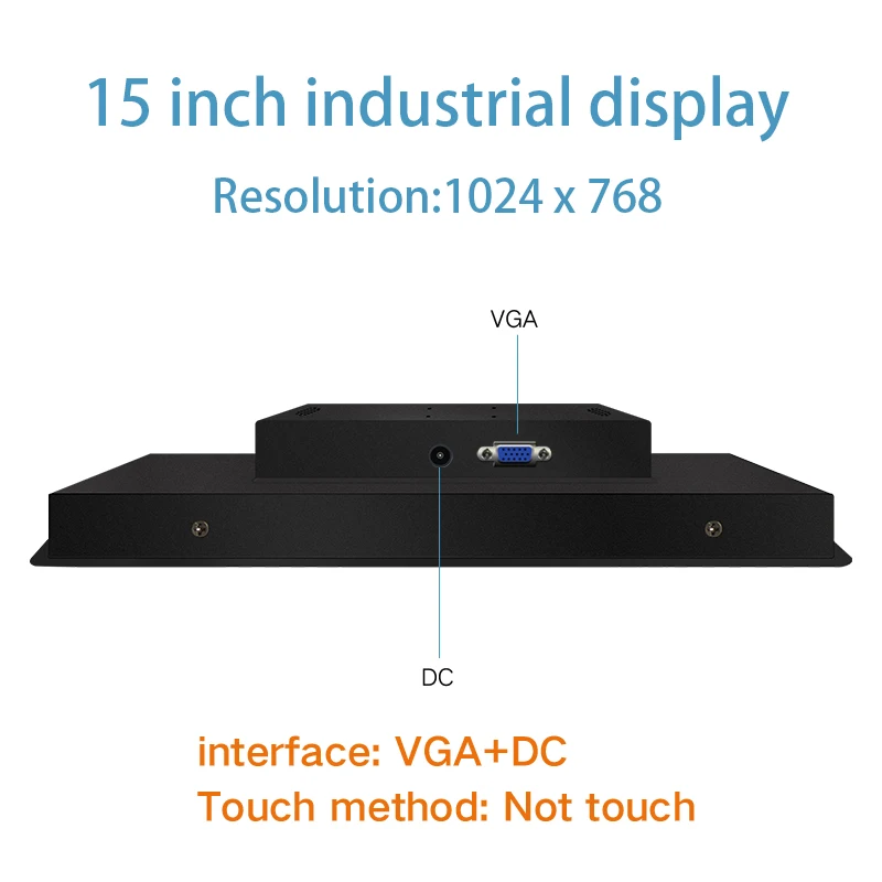10 15 17 12 дюймов дисплей ЖК-экран монитор планшета VGA не сенсорный экран Встроенная установка - Цвет: 15inch VGA