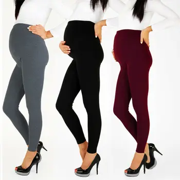 

Pregnant Women Ladies Warm Pregnancy Leggings Support Belly Pants Maternity Trousers UK