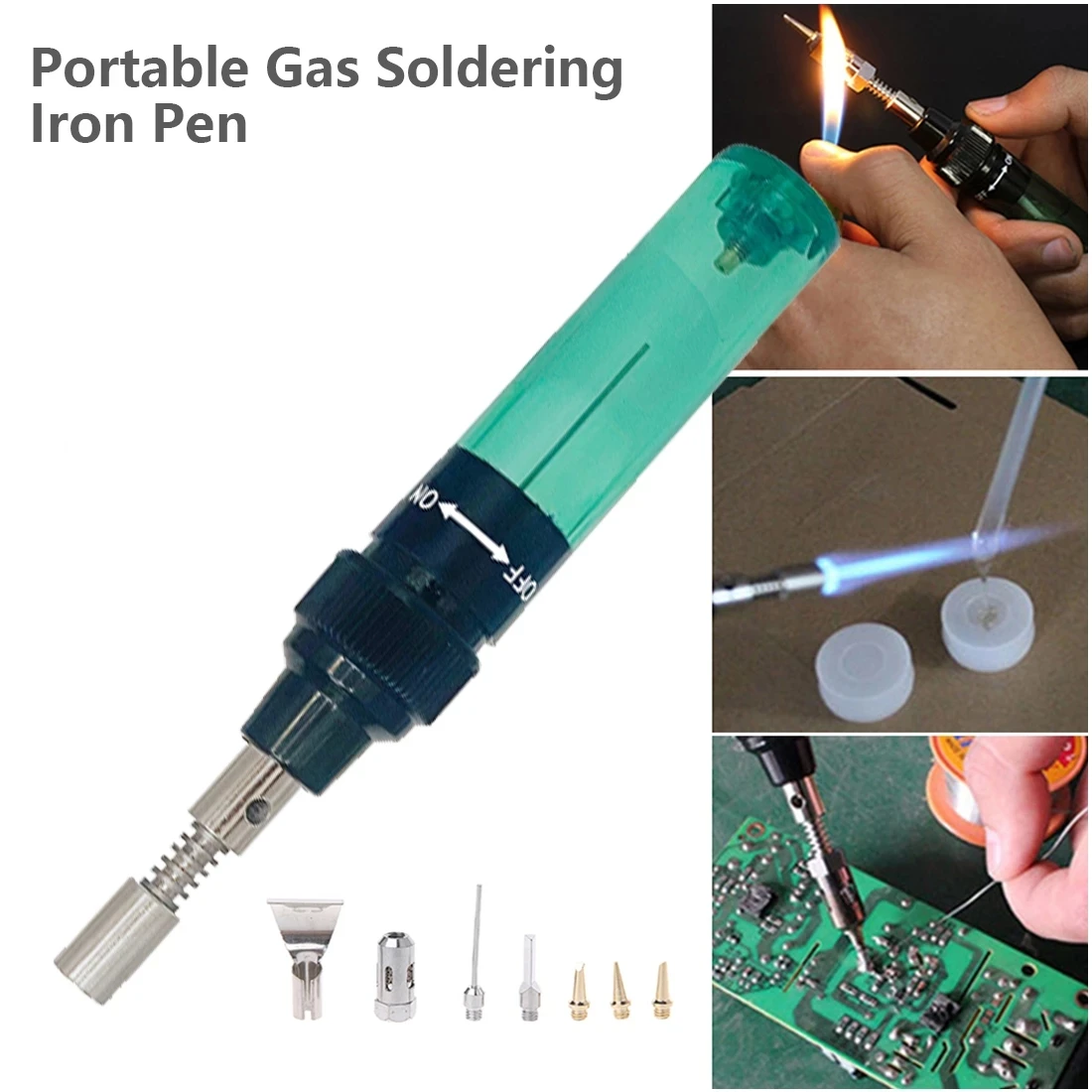 1300 Celsius Butane 4 In 1 Portable Soldering Iron Kit Welding Pen Burner Blow Torch Gas Cordless Tip Tool | Инструменты