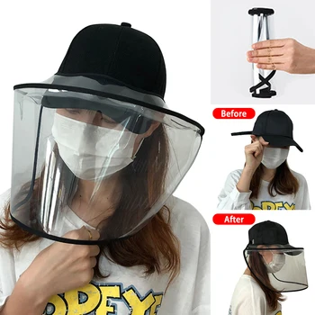 

Protective Cap Dust Hat Adjustable Size Anti Fog Breathable Light and Comfortable Safety Mask Bandage and Baseball Cap（Black）