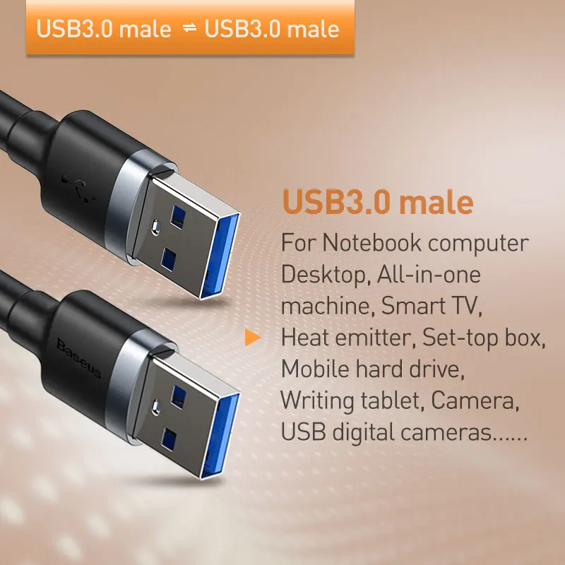 Baseus USB-USB кабель-удлинитель типа A кабель-удлинитель USB 3,0 для радиатора жесткого диска Wacom USB3.0 кабель для передачи данных