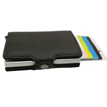 Slymaoyi для мужчин держатель кредитной карты s Бизнес футляр для удостоверения личности Мода автоматическая RFID визитница алюминиевый банк карты кошельки