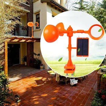

Deterrent Voice Box Windproof Solar Bird Repeller 360 Degree Rotary Farm Airports Outdoor Garden Orchard Pest Control Drive Away