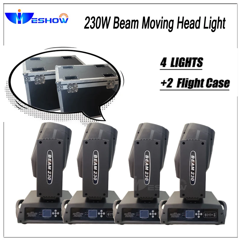 Luz-Beam-7r-de-4-piezas-con-cabezal-m-vil-230W-DMX512-con-estuche-para