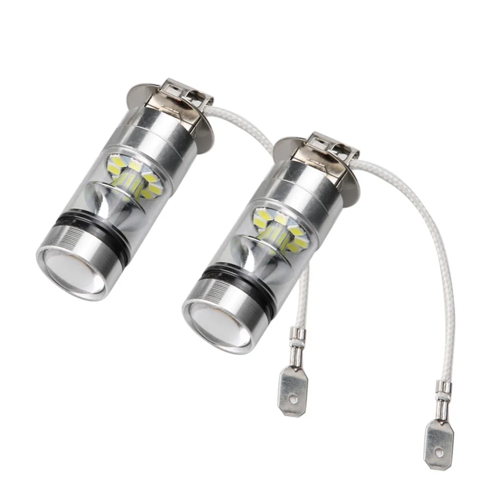 Hottest 2Pcs H3 6000K 100W LED 20-SMD High Power Fog Driving DRL Light Bulbs HID Hottest 2Pcs H3 6000K 100W LED 20-SMD High Power Fog Driving DRL Light Bulbs HID