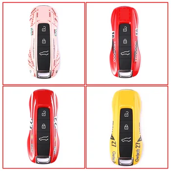 

ABS Car Key Protection Shell Smart Remote key Cover For porsche Panamera Cayenne Macnan Boxster Cayman 718 911 Car Accessories